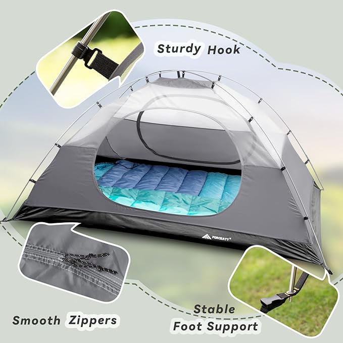 Forceatt Camping Tent 2/3/4 Person, Professional Waterproof & Windproof Lightweight Backpacking Tent Suitable for Outdoor,Hiking,Camping, Mountaineering and Travel