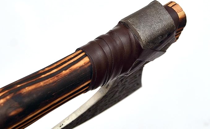 Handmade Viking Axe Real Carbon Steel Axe with Leather Sheath Camping Bearded Axes & Hatchets Hunting Axe Valentine's Day Gift, Camping & Hiking | Knives & Tools | Birthday Gift for him (VK-Ax-5)