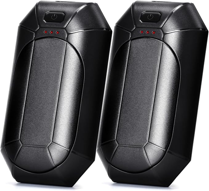 2 Pcs Mini Hand Warmer Rechargeable, 2000mAh*2 Portable Hand Warmer Reusable, 3 Levels Temperature Adjustable 2 in 1 Hand Warmer, Outdoor Indoor Warm Gift for Men Women Children