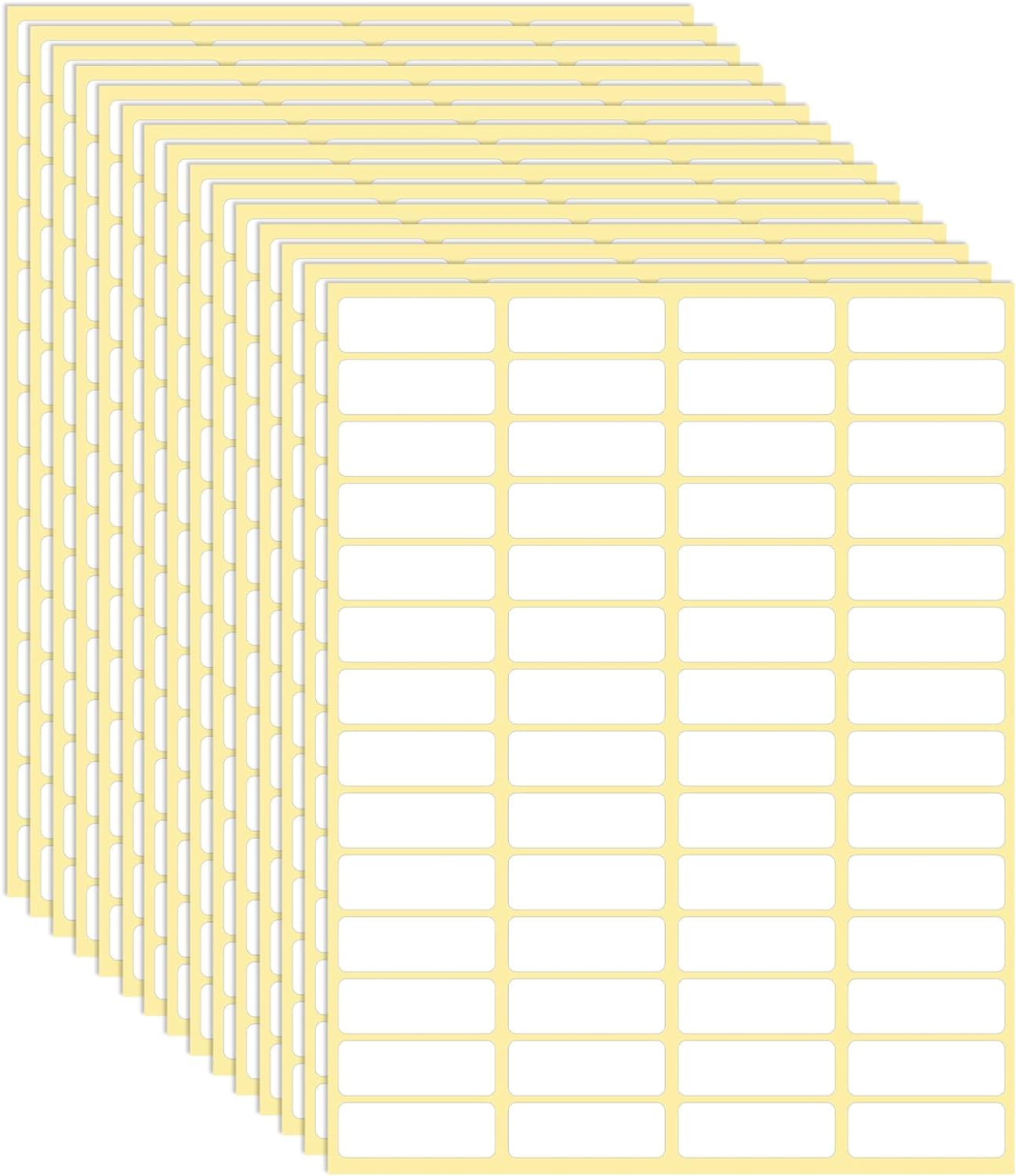 1680 Pcs Rectangle Labels 0.5" x 1.5" White Writable Name Label Stickers Blank Paper Stickers Self-Adhesive File Folder Labels for Document Bottle Cup School Office Classification