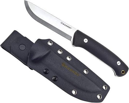Harnds Forester Full Tang Fixed Blade Knife with Sandvik 14C28N Blade Bushcraft Tactical Outdoors Hunting Survival and EDC (G10 handle+kydex sheath)