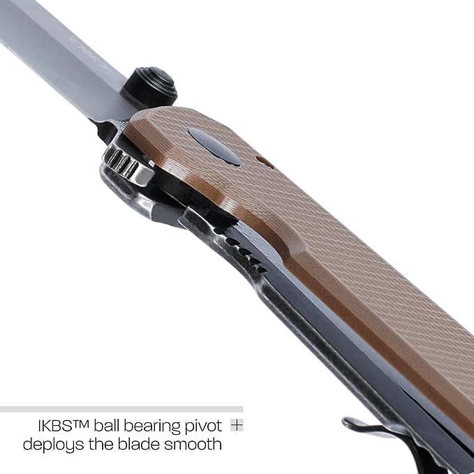 CRKT Squid Assisted Opening Folding Knife: Drop Point with D2 Steel Blade, G10 Handle, Frame Lock, 2495B