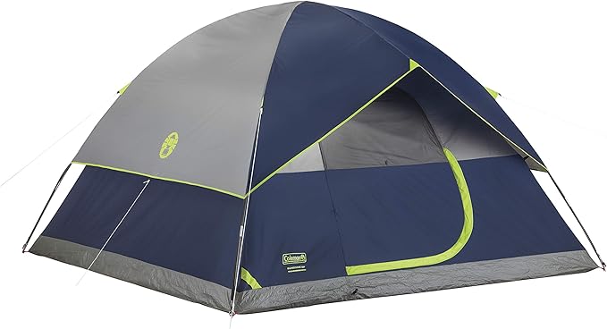 Coleman Sundome 6-Person Tent with Rainfly, Weatherproof Tent Sets Up in 10 Mins