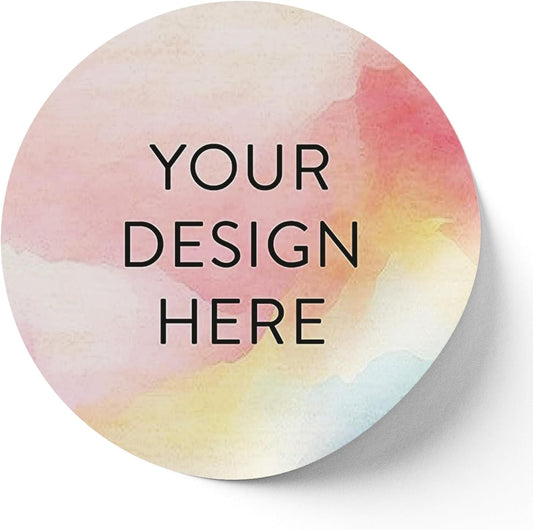 100 Custom Vinyl Stickers - Upload Your own Image, Text, Design, Logo - Personalized Logo Labels for Handmade, Packaging, Bottle, Jars, Candle, Brand Stickers (Watercolor, 1.5x1.5)
