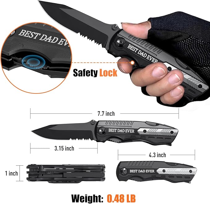 WEARXI Gifts for Dad, Stocking Stuffers Gifts for Men, Multitool Pocket Knife Dad Gifts, Gifts for Men Who Have Everything, Birthday Gifts for Men, Mens Gifts for Christmas (Dad Gifts Special Version)