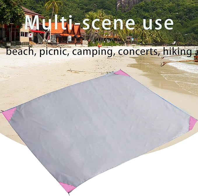 Small Picnic Blanket ，55 * 60 Inches，Waterproof， Portable，Suitable for Beaches, Parks, Lawns, Traveling, Camping，Music Festivals，（Powderhorn）