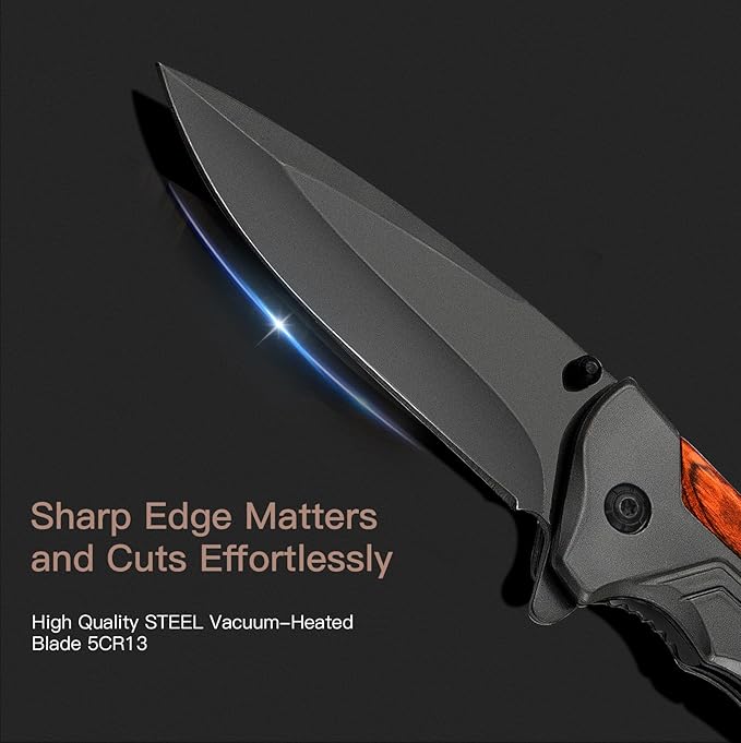 MK5 Folding Knife Cool Sharp Folding Pocket Knife with Liner Lock, Pocket Knife for Fishing,Camping,Hiking (Grey)