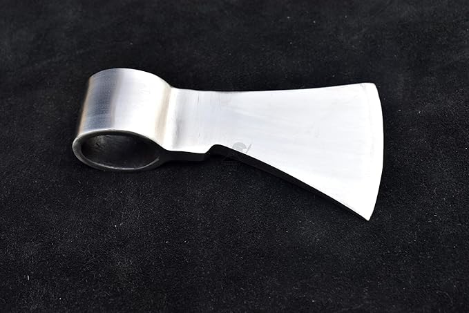 Hand Forged Axe Head Campaing Hatch Tomahawk Axe, Huntsman Throwing Camping & Battle Axe (Silver)