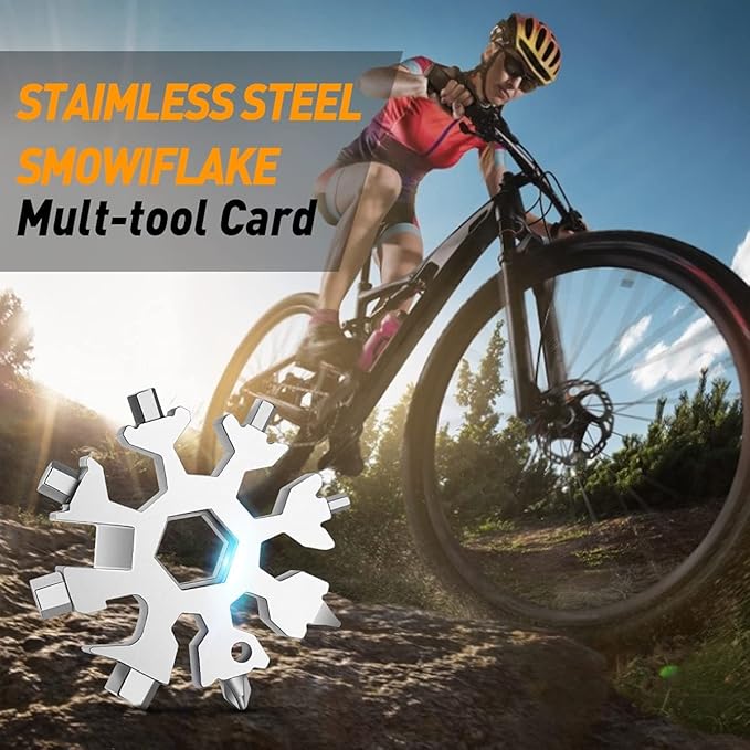 Gifts for Men, 2Pcs 18-in-1 Snowflake Multitool Stocking Stuffers for Men, Christmas Gifts for Men, Dad, Him, Husband, Boyfriend, Grandpa, White Elephant Gifts for Adults, Tools Cool Gadgets for Men