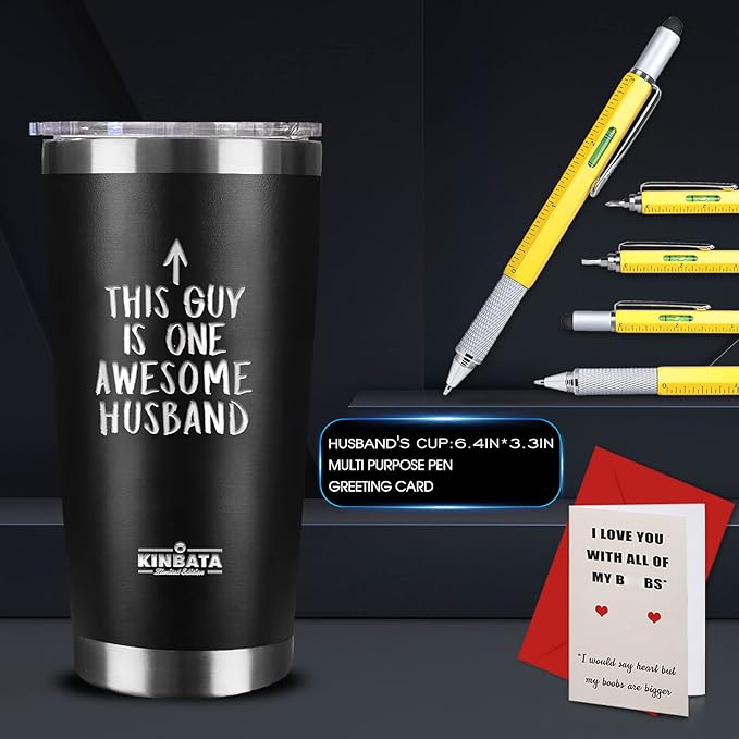 Birthday Gifts for Husband from Wife-Fathers Day Unique Gifts for Him Best Anniversary Basket Gifts for Men Who has Everything Funny Gift Ideas Unique Presents Sets29