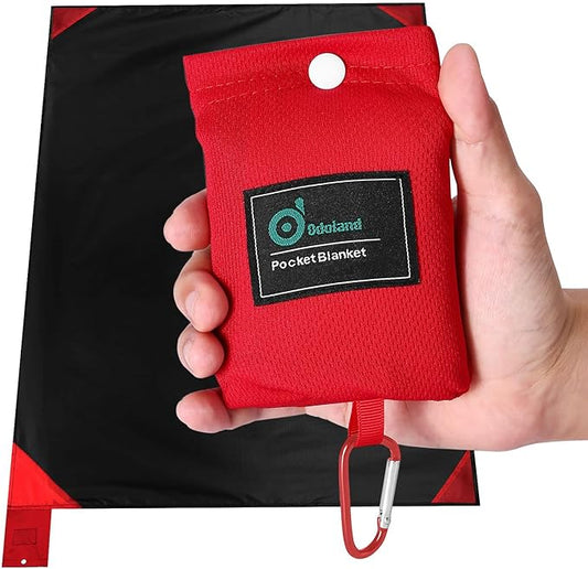 Odoland Beach Blanket Picnic Blanket, SandProof Waterproof Outdoor Pocket Blanket with Portable Bag, Foldable Lightweight Sand Free Quick Drying Beach Mat for Hiking Camping Picnics Travel Concert