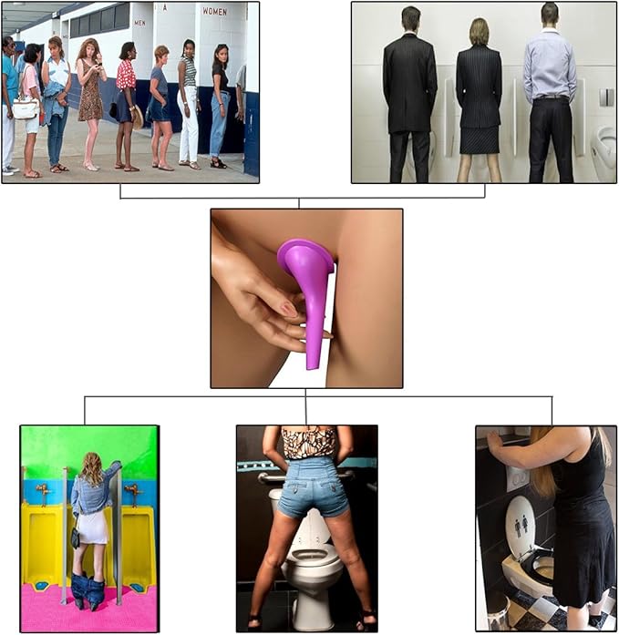 HoFire Female Urination Device-Lets You Pee Standing up-Lightweight Silicone Portable Travel Urinal Funnel Women-Perfect Camping, Traveling, Climbing, Festivals,Outdoor Activities-4 Pcs