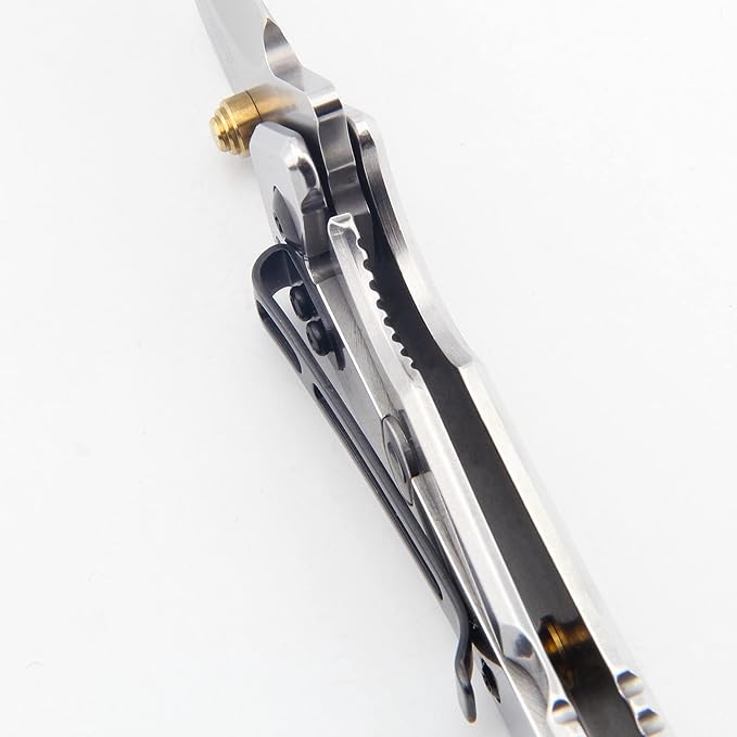 Sanrenmu 7056 Series Pocket Knife (7056LUF-SF Stone Washed) (Silvery)