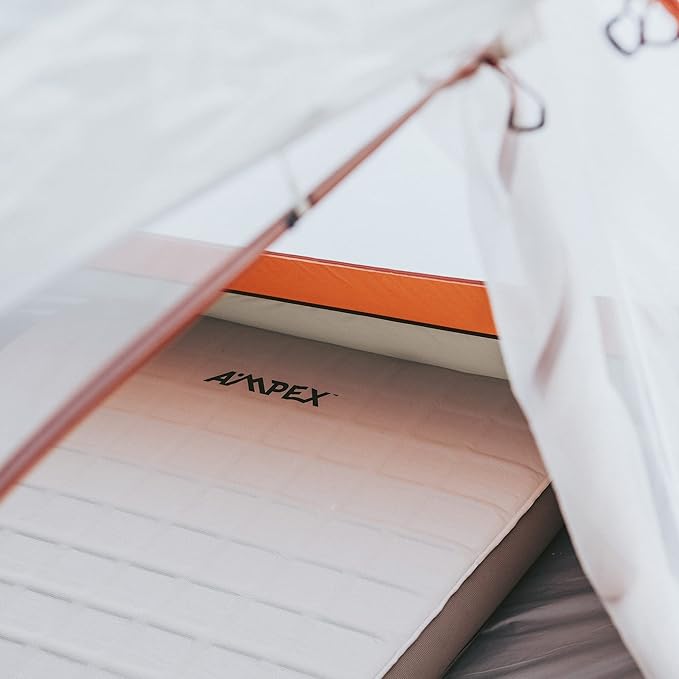 AMPEX Camp Bed Self Inflating | Camping Mattress, Sleeping Pad for Camping, Backpacking, Inflatable Camping Bed for Backpacking Gear (Regular Size)