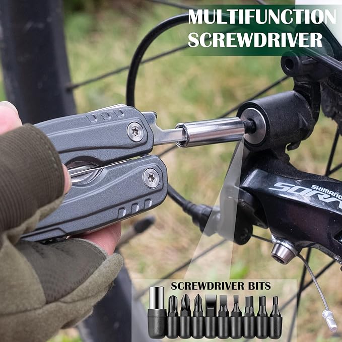 Fathers Day Dad Gifts from Daughter Son,24-in-1 Multi tool "BEST DAD EVER" Christmas Birthday Gifts,Survival Tools for Climbing,Camping,Cycling,Hunting