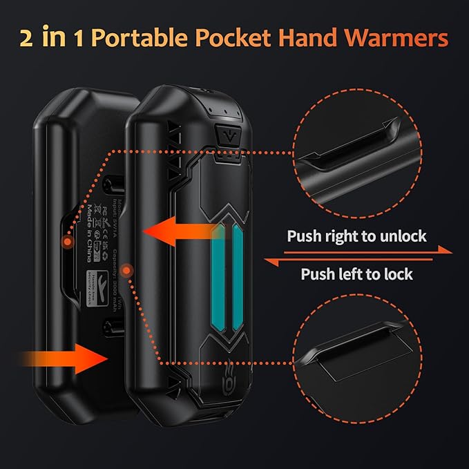 AI Hand Warmers Rechargeable 2 Pack, 6000mAh Electric Hand Warmers with 3 Heat Settings 20Hrs Long Lasting Portable Pocket Heater for Outdoor Camping, Hunting, Golf, Winter Gifts