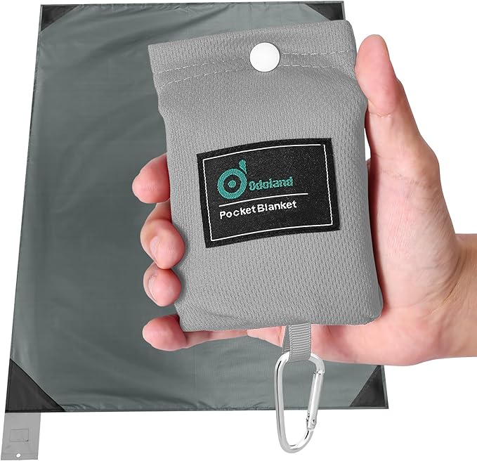 Odoland Beach Blanket Picnic Blanket, SandProof Waterproof Outdoor Pocket Blanket with Portable Bag, Foldable Lightweight Sand Free Quick Drying Beach Mat for Hiking Camping Picnics Travel Concert