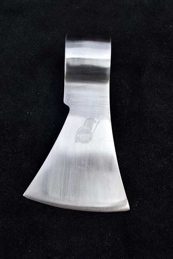 Hand Forged Axe Head Campaing Hatch Tomahawk Axe, Huntsman Throwing Camping & Battle Axe (Silver)