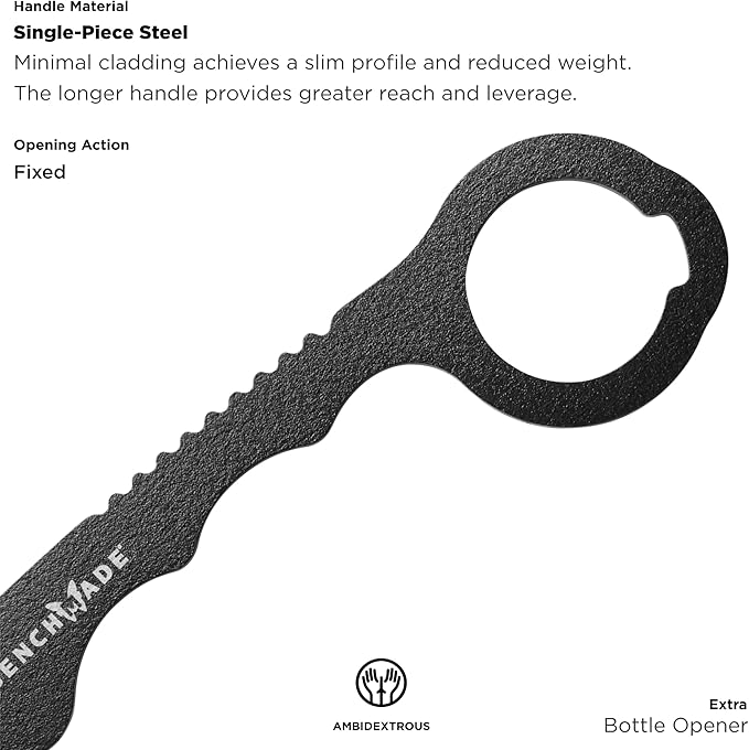 Benchmade - Hook Safety Cutter and O2 Wrench with Black 440C Handle (8 BLKWMED)