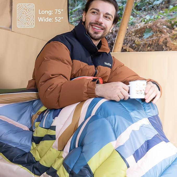 HANYUN Camping Blanket - Outdoor Travel Blanket, Waterproof Quilt for Camping, Stadium, Hiking, Beach Trips, Concerts& Festival - 52"x75" Rhombus Quilting Blanket