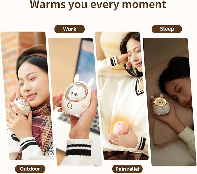 Hand Warmers Rechargeable, 6000mAh Electric Handwarmers Reusable with Power Bank, Portable Hand Heater Fast Warming Up to 131℉, Pocket Warmers for Indoor, Camping, Hunting, Women Mens Gifts