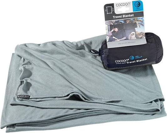 COCOON - Coolmax Travel Blanket | Compact Throw Blanket for Camping and Hiking | Fits in Backpack | Attaches to Luggage | Travel Essential | Fast Drying (Regular 70" x 55")