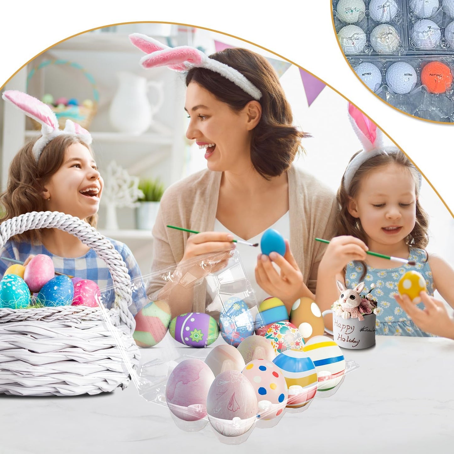 150 Pack Bulk Egg Cartons, Clear Plastic Chicken Egg Holders, Egg Tray Carton Holder for Home & Kitchen, Farm & Market Use, An Eco-Friendly Egg Storage Solution, 8 Grids，(Medium Size)…