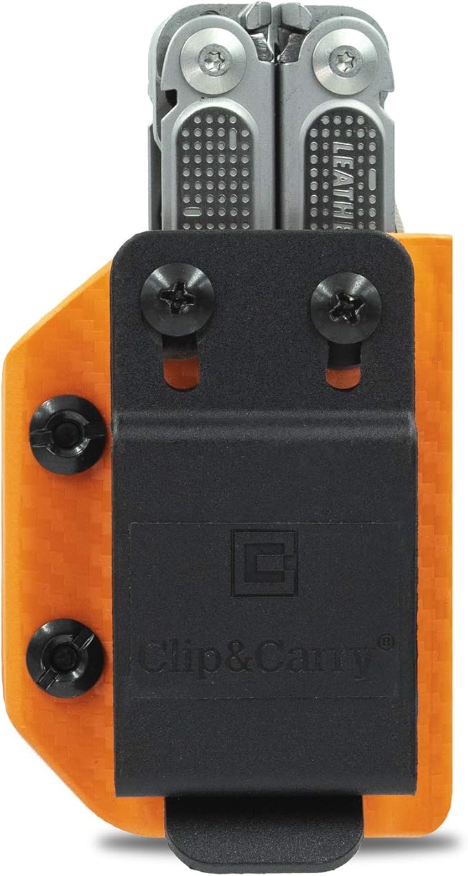 Clip & Carry Kydex Multitool Sheath for LEATHERMAN Free P2 - Made in USA (Multi-Tool not Included) EDC Multi Tool Holder Holster Cover