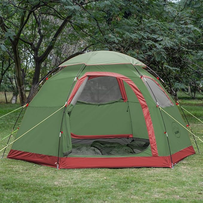 KAZOO Outdoor Camping Tent 2/4 Person Waterproof Camping Tents Easy Setup Two/Four Man Tent Sun Shade 2/3/4 People