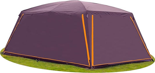 KTT Extra Large Tent 10-12-14 Person(B),Family Cabin Tents,2 Rooms,3 Doors and 3 Windows with Mesh,Straight Wall,Waterproof,Double Layer,Big Tent for Outdoor,Picnic,Camping,Family Gathering
