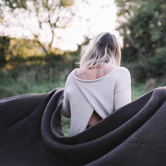 80% Wool Blanket - 4 lbs, Warm, Washable, Large 60" x 88" Military Camping Blanket, Best Wool Blanket - Great for Cold Weather, Hiking, Outdoors, Home, Survival & Emergency