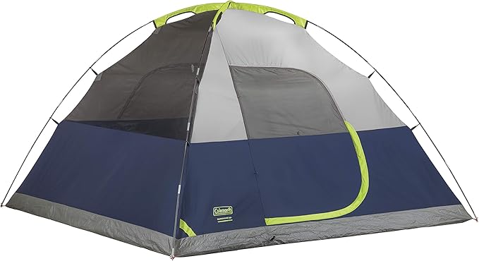 Coleman Sundome 6-Person Tent with Rainfly, Weatherproof Tent Sets Up in 10 Mins
