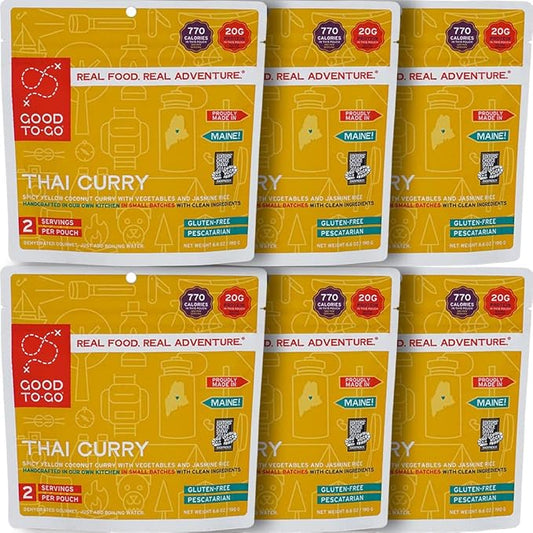 GOOD TO-GO Thai Curry | Camping Food, Backpacking Food | Just Add Water Meals, Backpacking Meals | Dehydrated Meals Taste Better Than Freeze Dried Meals