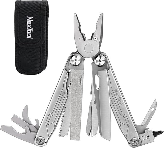 NexTool Multitool, 19 in 1 Multitool Pliers, Stainless Steel Multi Tool with Safety Locking, Foldable Multitools with Scissors, Can Opener, Screwdrivers, Saw for Camping Survival Hiking, Gifts for Men