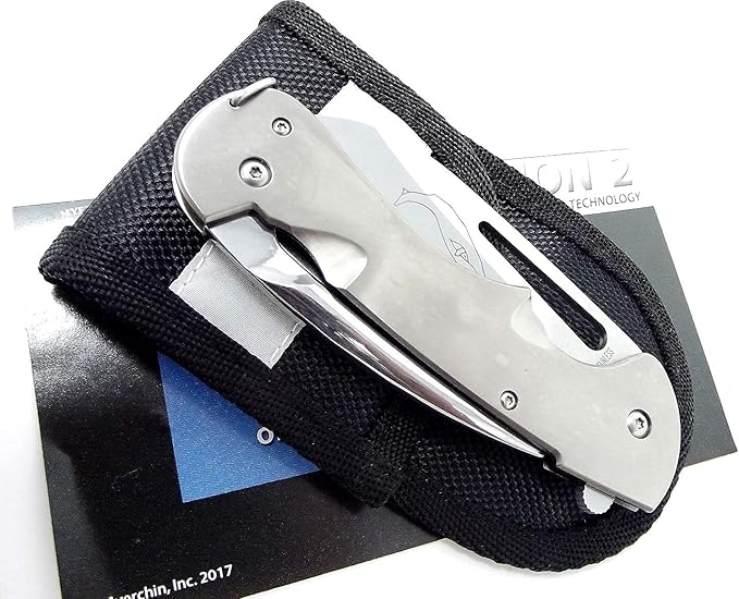 Myerchin Professional Generation 2 Titanium Captain Rigging Knife Tf300P Marlinspike Belt Pocket Sheath With BONUS Leather Lanyard Strap