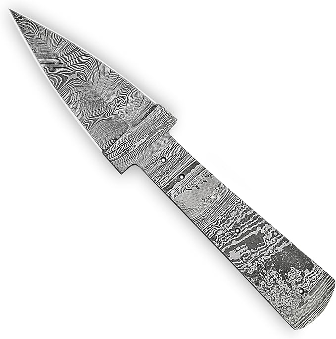 Custom Handmade Damascus Steel Full Tang Blank Blade for Knife Making Supplies SB38