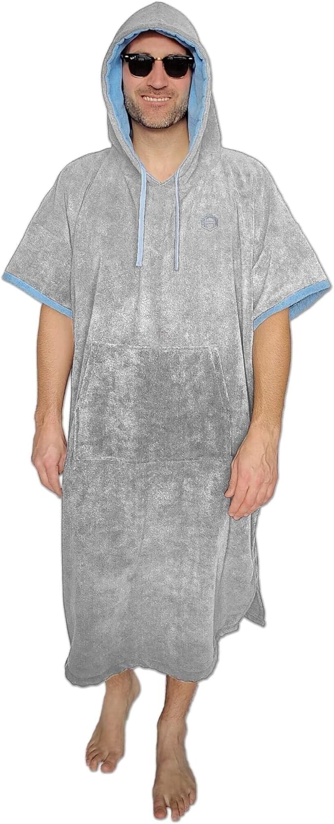 Hang 11' Surf Poncho - Surf Changing Poncho with Front Pocket, Changing Towel Poncho Adult, Swim Poncho Towel, Hooded Towel Adult, Beach Poncho, Wearable Towel, Beach Changing Poncho