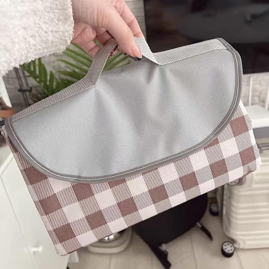 K Y KANGYUN Beach Blanket Outdoor Picnic Blanket Mat 80"x60" Extra Large Waterproof Sand Proof Camping Blanket Lightweight Folding Portable Travel Blanket for Family Park Beach Grass (Brown)