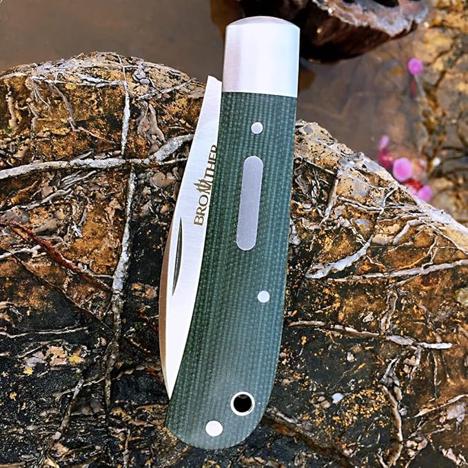 Brother 1510 VG10 Blade Knife Mircarta Grips Slip Joint Pocket Knife â€¦