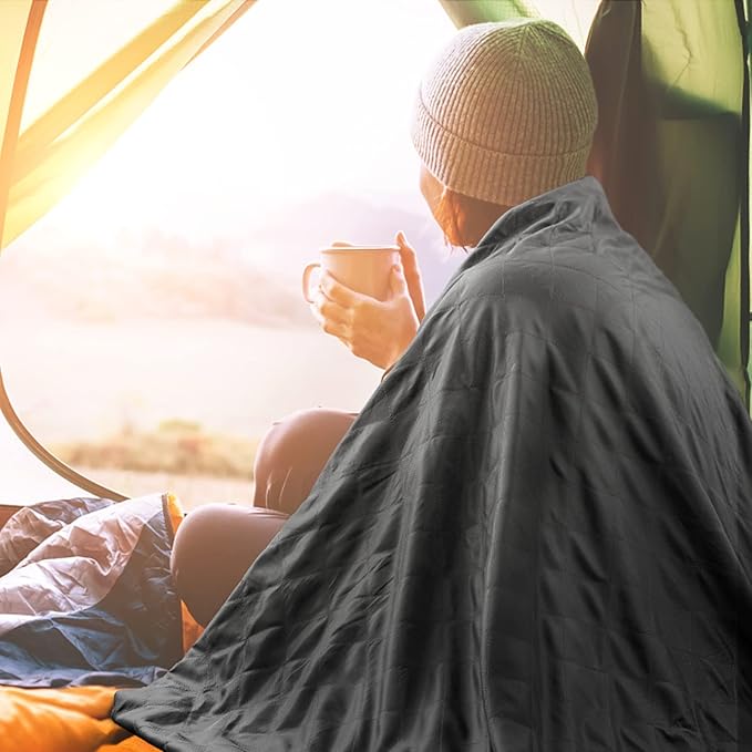 Forceatt Camping Blanket, 79" X 57" Large Outdoor Blanket, Sandproof, Waterproof for Outdoor Festivals, Beaches, Picnics, Stadium，Camping, Parks, Hiking, Travel, Family Suitable for 4 Seasons.