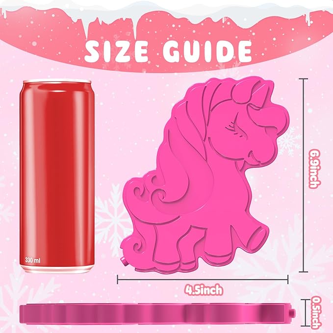 HiYZ Unicorn Ice Packs for Lunch Boxes - Reusable Kids Ice Packs - Quick Freeze, Space Saving, Long-Lasting Cooler for Lunch Box, Thin Ice Packs Ideal for Travel, Picnics, and School