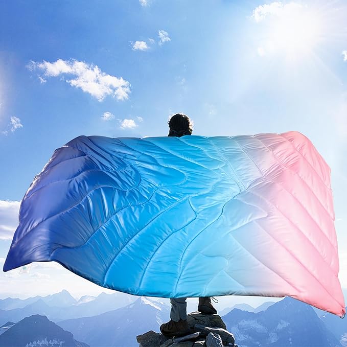 HANYUN Camping Blanket - Outdoor Travel Blanket, Waterproof Quilt for Camping, Stadium, Hiking, Beach Trips, Concerts& Festival - 52"x75" Mountains Quilting Blanket