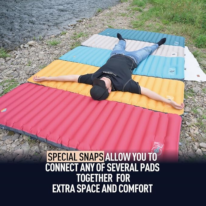 ZOOOBELIVES 3D Wrapping Inflatable Camping Sleeping Pad with Built-in Pump, Extra Thick and Wide, Ultimate Comfortable Compact Camp Air Mat for Tent, Car Traveling and Backpacking - Airlive2000X