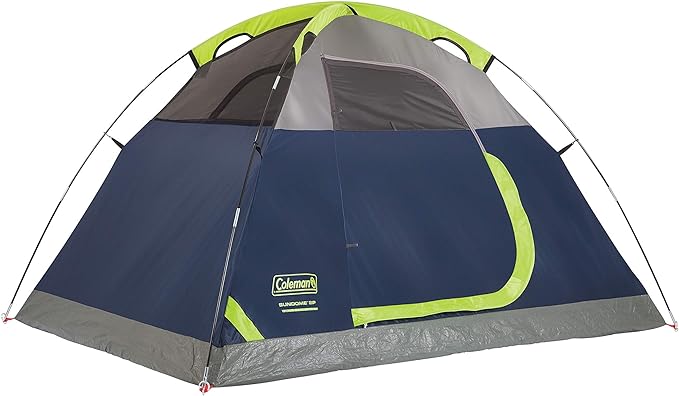 Coleman Sundome Camping Tent with Rainfly, 2/3/4/6 Person Tent Sets Up in 10 Mins, Weatherproof Shelter for Camping, Festivals, Backyard, Sleepovers, & More