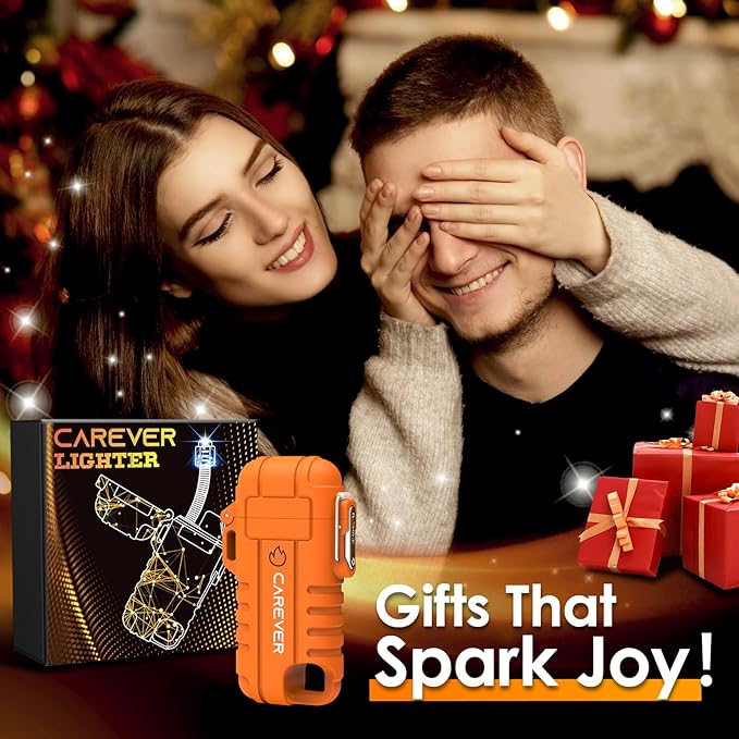 Gifts for Men Women Electric Lighter - Christmas Stocking Stuffers for Adults Dad Wife Husband Gift Ideas Rechargeable USB Arc Plasma Candle Lighters Camping Gear Cool Gadgets BBQ Grill Accessories