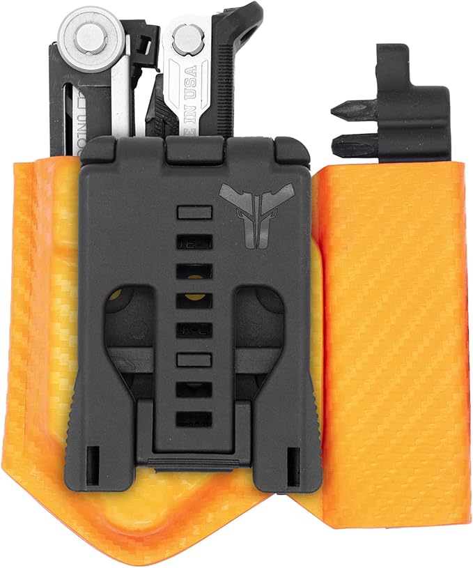 Clip & Carry Kydex Multitool Sheath for Gerber Center-Drive w/Optional Bit Sidecar Holder ~ Made in USA (Multi-Tool & Bits not Included) Multi Tool Holster