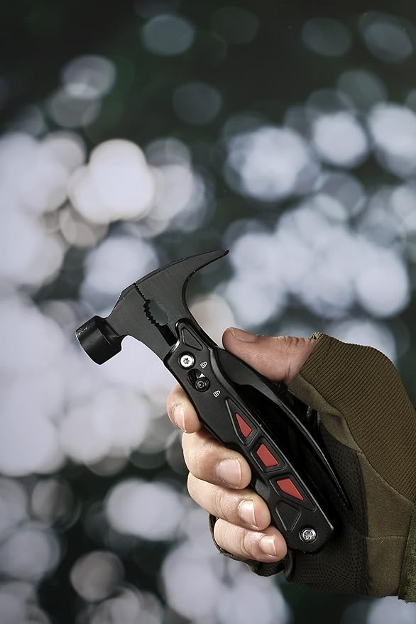 KA-69 14-in-1 Multitool with Safety Locking, Professional Stainless Steel Multitool Pocket Hammer, Flathead Screwdriver,Fish Scaler, Bottle Opener,Apply to Survival,Camping, Hunting and Hiking