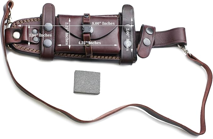 GCS Custom Handcrafted Bushcraft Dual-Carry Tracker Knife Blade Horizontal-Vertical Sheath GCS 205