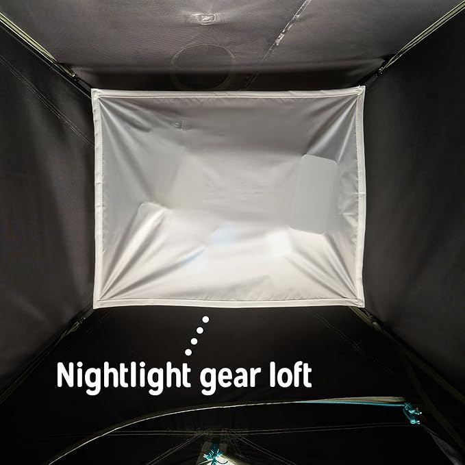 Kelty Daydreamer 4P + 6P Camping Tent, Blackout Fabric, Interior Light Diffusing Gear Loft, Standing Height, PFAS Free