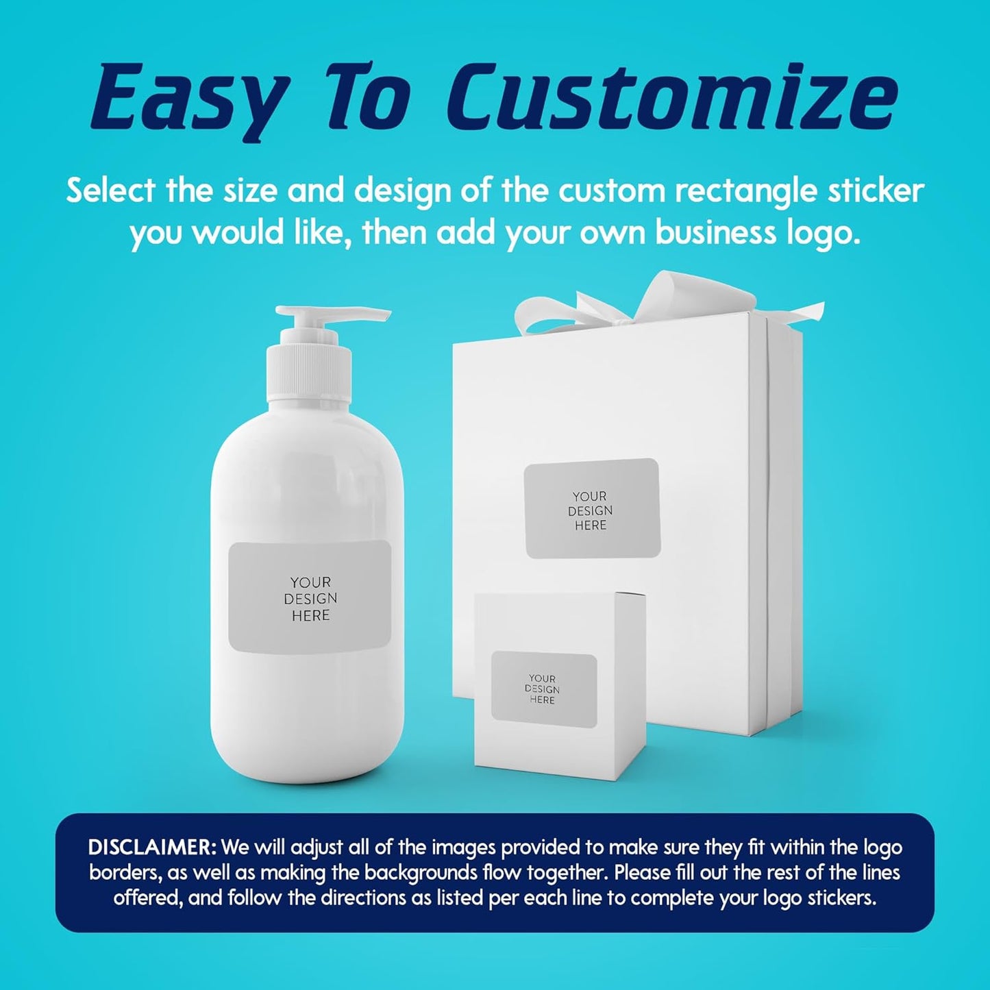 100 Custom Vinyl Stickers - Upload Your own Image, Text, Design, Logo - Personalized Logo Labels for Handmade, Packaging, Bottle, Jars, Candle, Brand Stickers (Gray, 3x2)